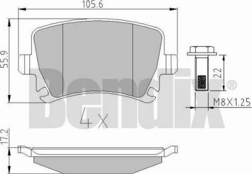 BENDIX 510223 - Kit de plaquettes de frein, frein à disque cwaw.fr