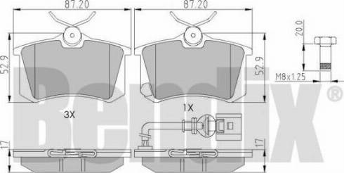 BENDIX 510227 - Kit de plaquettes de frein, frein à disque cwaw.fr