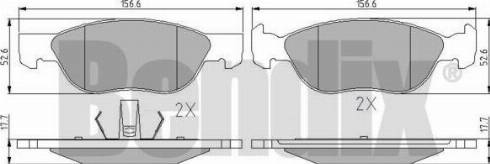 BENDIX 510279 - Kit de plaquettes de frein, frein à disque cwaw.fr