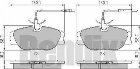 BENDIX 510274 - Kit de plaquettes de frein, frein à disque cwaw.fr