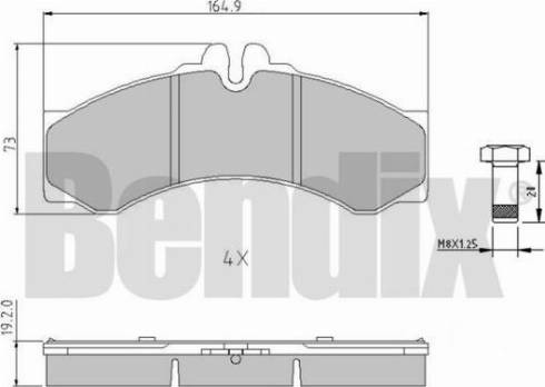 BENDIX 510271 - Kit de plaquettes de frein, frein à disque cwaw.fr