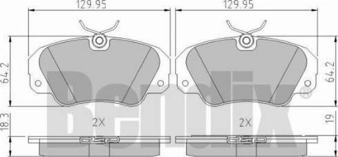 BENDIX 510272 - Kit de plaquettes de frein, frein à disque cwaw.fr