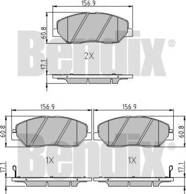 BENDIX 510746 - Kit de plaquettes de frein, frein à disque cwaw.fr