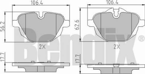 BENDIX 510754 - Kit de plaquettes de frein, frein à disque cwaw.fr