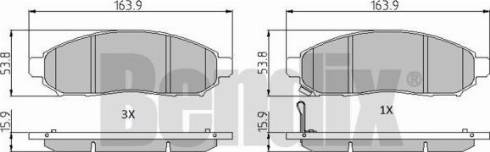 BENDIX 510756 - Kit de plaquettes de frein, frein à disque cwaw.fr