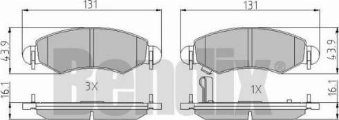 BENDIX 510750 - Kit de plaquettes de frein, frein à disque cwaw.fr