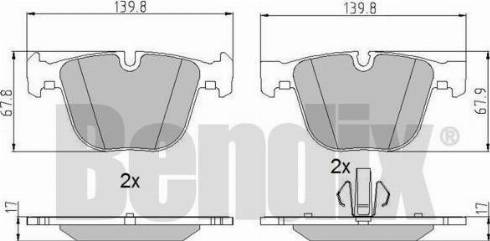 BENDIX 510753 - Kit de plaquettes de frein, frein à disque cwaw.fr