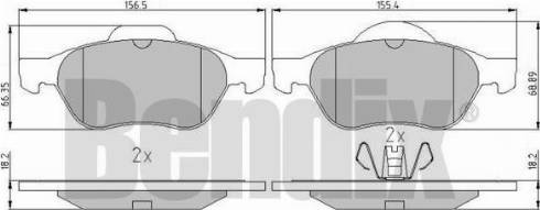 BENDIX 510769 - Kit de plaquettes de frein, frein à disque cwaw.fr