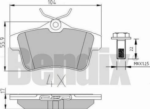 BENDIX 510766 - Kit de plaquettes de frein, frein à disque cwaw.fr