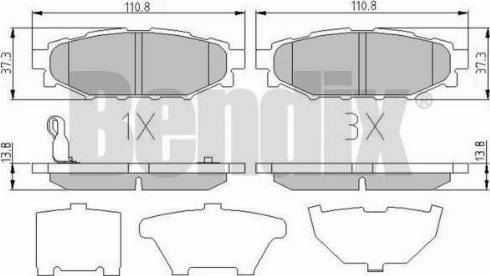 BENDIX 510709 - Kit de plaquettes de frein, frein à disque cwaw.fr