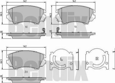 BENDIX 510704 - Kit de plaquettes de frein, frein à disque cwaw.fr