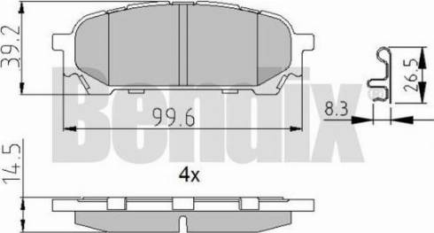 BENDIX 510705 - Kit de plaquettes de frein, frein à disque cwaw.fr