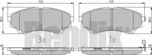 BENDIX 510702 - Kit de plaquettes de frein, frein à disque cwaw.fr