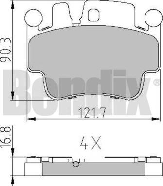 BENDIX 510710 - Kit de plaquettes de frein, frein à disque cwaw.fr