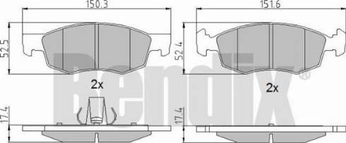 BENDIX 510718 - Kit de plaquettes de frein, frein à disque cwaw.fr