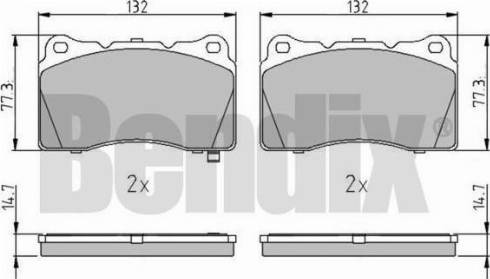 BENDIX 510786 - Kit de plaquettes de frein, frein à disque cwaw.fr