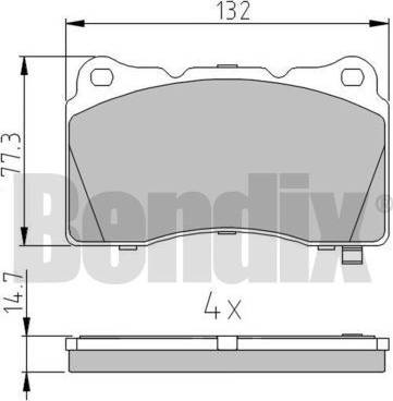 BENDIX 510783 - Kit de plaquettes de frein, frein à disque cwaw.fr