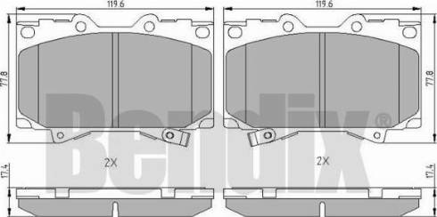 BENDIX 510735 - Kit de plaquettes de frein, frein à disque cwaw.fr