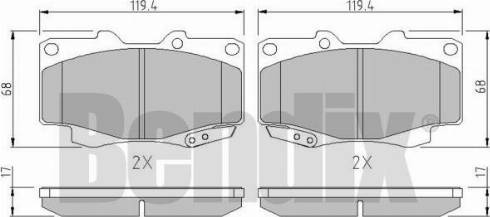 BENDIX 510774 - Kit de plaquettes de frein, frein à disque cwaw.fr