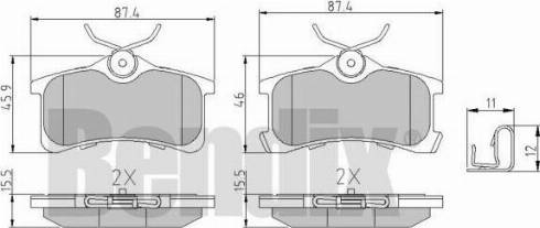 BENDIX 510778 - Kit de plaquettes de frein, frein à disque cwaw.fr