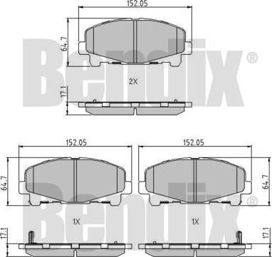 BENDIX 510773 - Kit de plaquettes de frein, frein à disque cwaw.fr