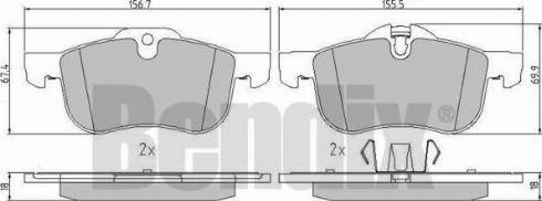 BENDIX 511044 - Kit de plaquettes de frein, frein à disque cwaw.fr