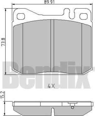 BENDIX 511006 - Kit de plaquettes de frein, frein à disque cwaw.fr