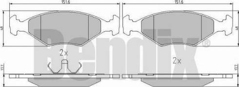 BENDIX 511000 - Kit de plaquettes de frein, frein à disque cwaw.fr