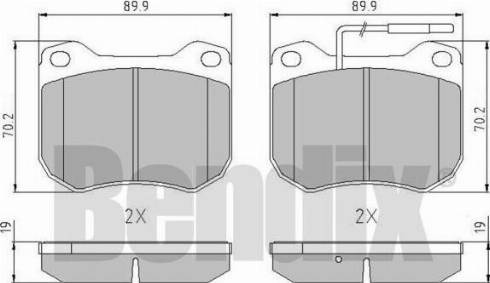 BENDIX 511008 - Kit de plaquettes de frein, frein à disque cwaw.fr