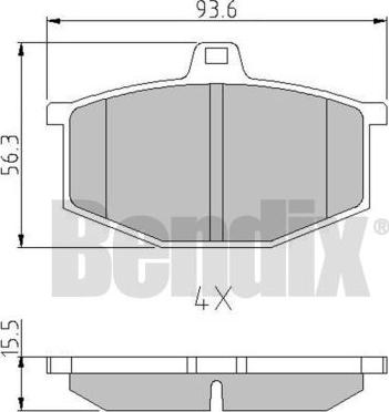 BENDIX 511007 - Kit de plaquettes de frein, frein à disque cwaw.fr