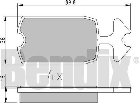 BENDIX 511014 - Kit de plaquettes de frein, frein à disque cwaw.fr