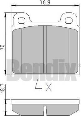 BENDIX 511018 - Kit de plaquettes de frein, frein à disque cwaw.fr