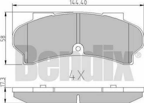 BENDIX 511012 - Kit de plaquettes de frein, frein à disque cwaw.fr