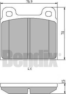 BENDIX 511017 - Kit de plaquettes de frein, frein à disque cwaw.fr