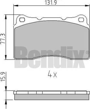 BENDIX 511083 - Kit de plaquettes de frein, frein à disque cwaw.fr