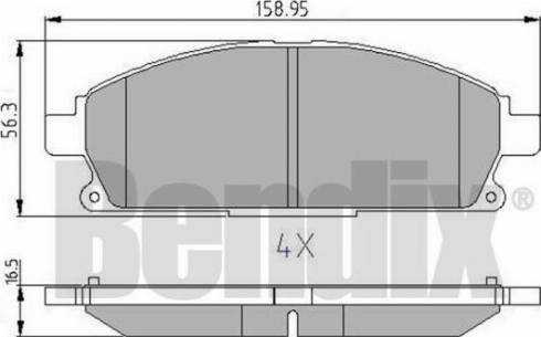 BENDIX 511039 - Kit de plaquettes de frein, frein à disque cwaw.fr