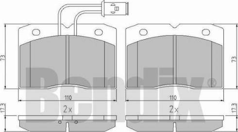 BENDIX 511030 - Kit de plaquettes de frein, frein à disque cwaw.fr