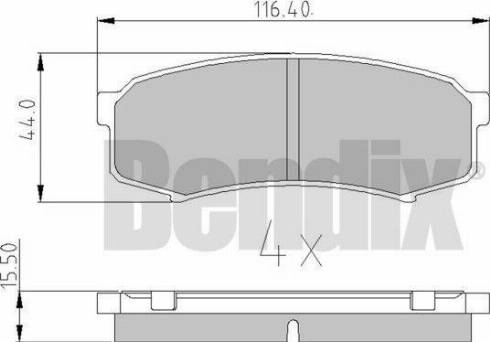 BENDIX 511032 - Kit de plaquettes de frein, frein à disque cwaw.fr