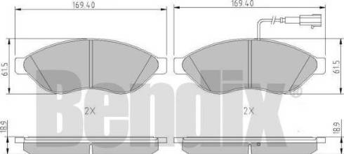 BENDIX 511144 - Kit de plaquettes de frein, frein à disque cwaw.fr