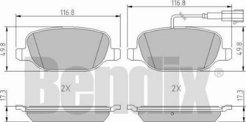 BENDIX 511140 - Kit de plaquettes de frein, frein à disque cwaw.fr