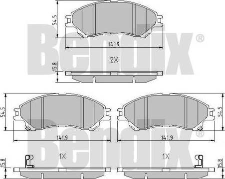 BENDIX 511168 - Kit de plaquettes de frein, frein à disque cwaw.fr