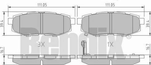 BENDIX 511162 - Kit de plaquettes de frein, frein à disque cwaw.fr