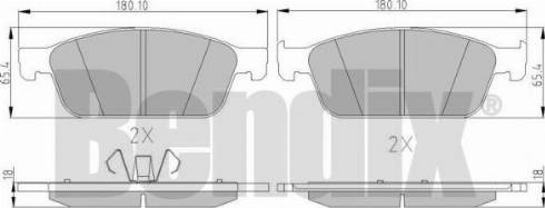 BENDIX 511107 - Kit de plaquettes de frein, frein à disque cwaw.fr