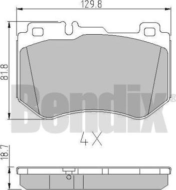 BENDIX 511188 - Kit de plaquettes de frein, frein à disque cwaw.fr