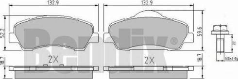 BENDIX 511135 - Kit de plaquettes de frein, frein à disque cwaw.fr