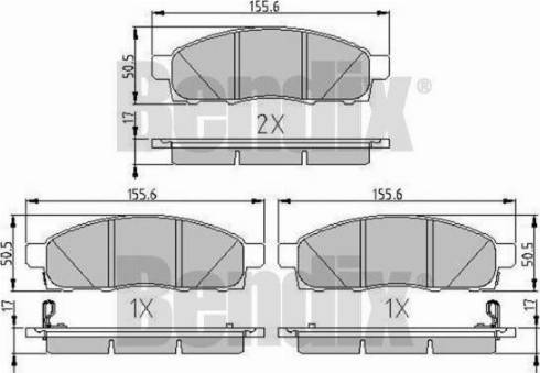 BENDIX 511130 - Kit de plaquettes de frein, frein à disque cwaw.fr