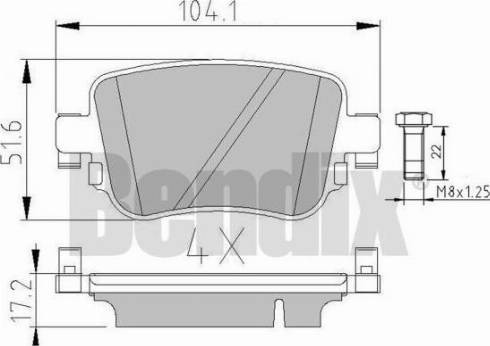 BENDIX 511132 - Kit de plaquettes de frein, frein à disque cwaw.fr