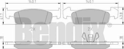 BENDIX 511137 - Kit de plaquettes de frein, frein à disque cwaw.fr