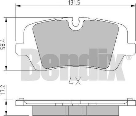 BENDIX 511126 - Kit de plaquettes de frein, frein à disque cwaw.fr