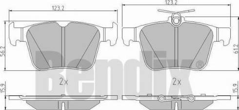 BENDIX 511120 - Kit de plaquettes de frein, frein à disque cwaw.fr